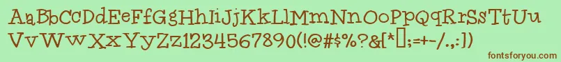 Idolwild Font – Brown Fonts on Green Background