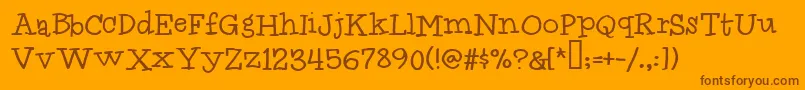 Idolwild Font – Brown Fonts on Orange Background