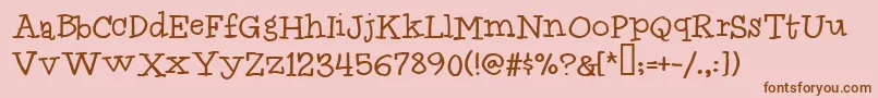 Idolwild Font – Brown Fonts on Pink Background