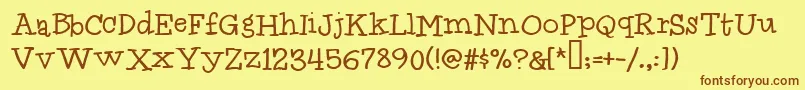 Idolwild Font – Brown Fonts on Yellow Background