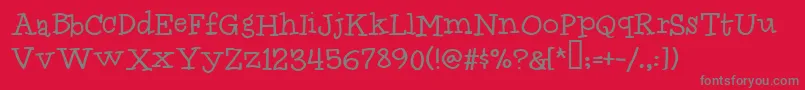 Idolwild Font – Gray Fonts on Red Background