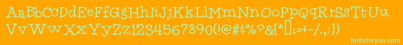 Idolwild Font – Green Fonts on Orange Background