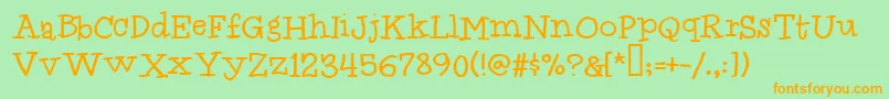 Idolwild Font – Orange Fonts on Green Background