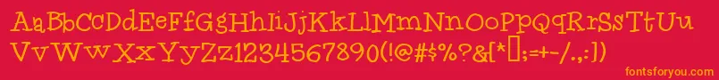 Idolwild Font – Orange Fonts on Red Background