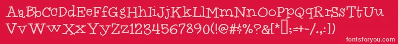 Idolwild Font – Pink Fonts on Red Background