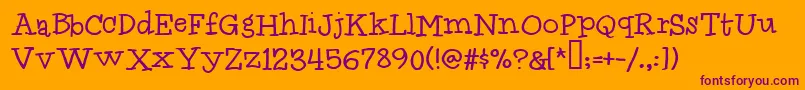 Idolwild Font – Purple Fonts on Orange Background