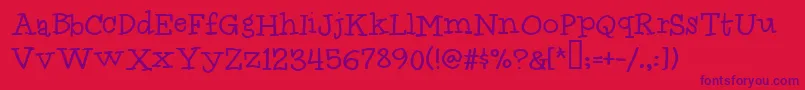 Idolwild Font – Purple Fonts on Red Background