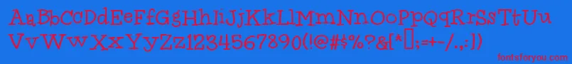 Idolwild Font – Red Fonts on Blue Background