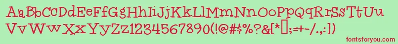 Idolwild Font – Red Fonts on Green Background