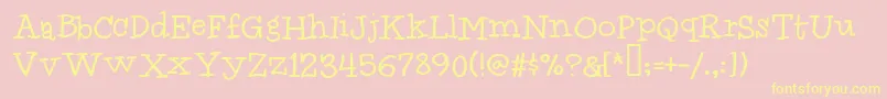 Idolwild Font – Yellow Fonts on Pink Background