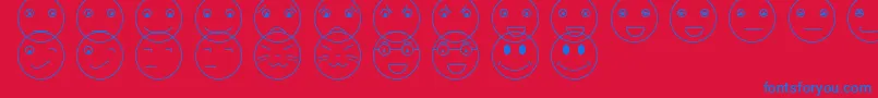 CaritonsTfb Font – Blue Fonts on Red Background