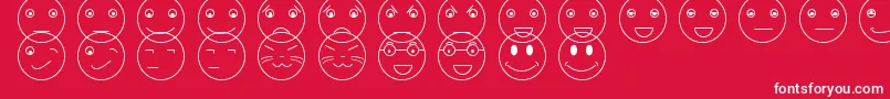 フォントCaritonsTfb – 赤い背景に白い文字