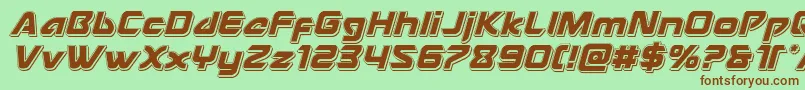 Шрифт Usangelpunchital – коричневые шрифты на зелёном фоне