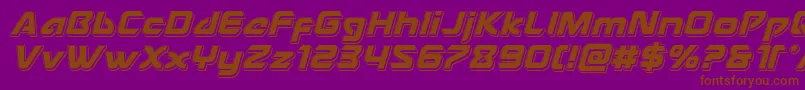 Usangelpunchital Font – Brown Fonts on Purple Background