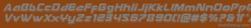 Czcionka Usangelpunchital – szare czcionki na brązowym tle