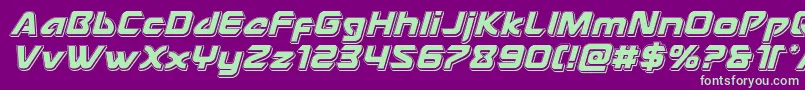 Usangelpunchital Font – Green Fonts on Purple Background