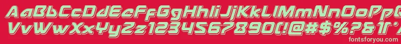 Usangelpunchital Font – Green Fonts on Red Background