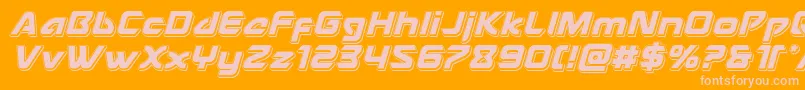Usangelpunchital-fontti – vaaleanpunaiset fontit oranssilla taustalla