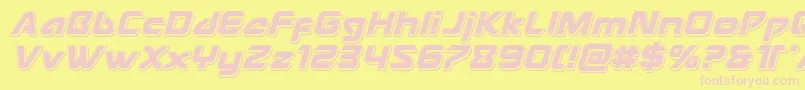 Usangelpunchital Font – Pink Fonts on Yellow Background