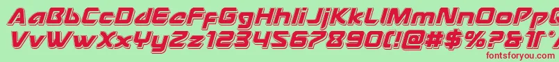 Usangelpunchital-fontti – punaiset fontit vihreällä taustalla