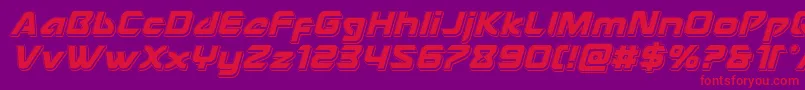 Usangelpunchital Font – Red Fonts on Purple Background