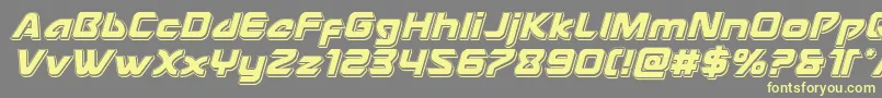 Usangelpunchital Font – Yellow Fonts on Gray Background