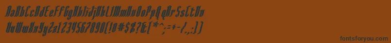 AngloysgarthBoldItalic Font – Black Fonts on Brown Background