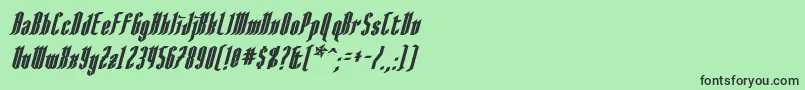 AngloysgarthBoldItalic Font – Black Fonts on Green Background