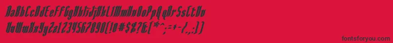 AngloysgarthBoldItalic Font – Black Fonts on Red Background