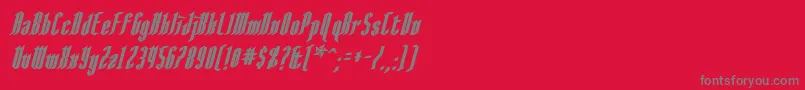 AngloysgarthBoldItalic Font – Gray Fonts on Red Background
