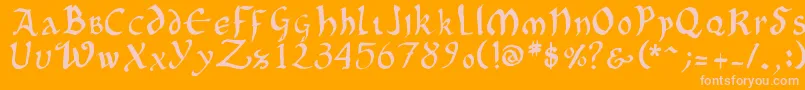 OncialePhf01 Font – Pink Fonts on Orange Background