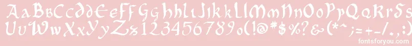 OncialePhf01 Font – White Fonts on Pink Background