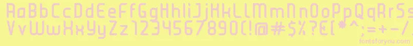 JuiceBold Font – Pink Fonts on Yellow Background