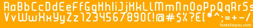 JuiceBold Font – White Fonts on Orange Background