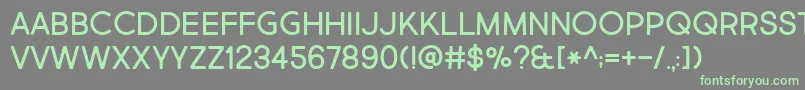 MarketFreshAllCaps Font – Green Fonts on Gray Background