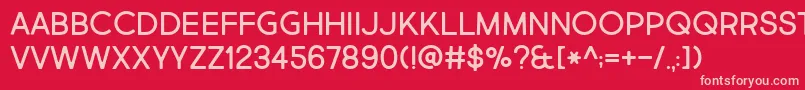 MarketFreshAllCaps Font – Pink Fonts on Red Background