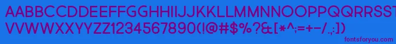 Police MarketFreshAllCaps – polices violettes sur fond bleu