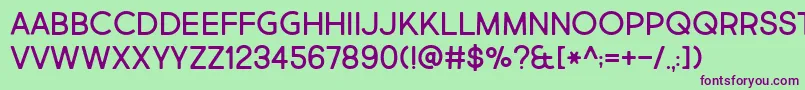 MarketFreshAllCaps Font – Purple Fonts on Green Background