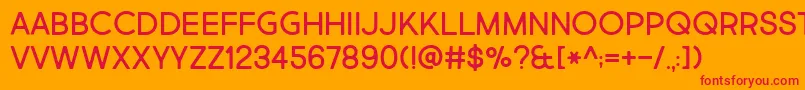 MarketFreshAllCaps Font – Red Fonts on Orange Background