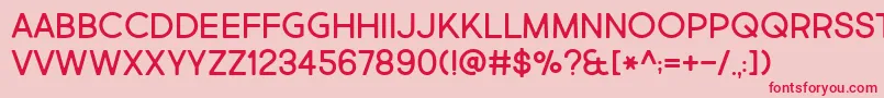 MarketFreshAllCaps Font – Red Fonts on Pink Background