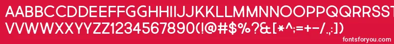 MarketFreshAllCaps Font – White Fonts on Red Background