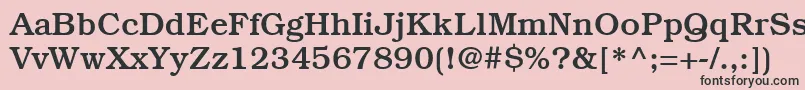 フォントItcBookmanLtMedium – ピンクの背景に黒い文字
