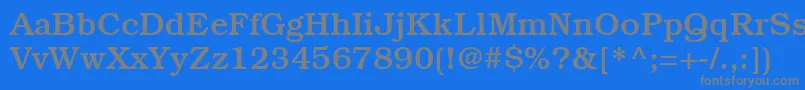 フォントItcBookmanLtMedium – 青い背景に灰色の文字
