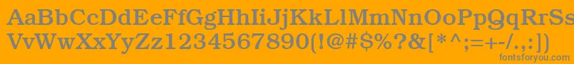 ItcBookmanLtMedium Font – Gray Fonts on Orange Background