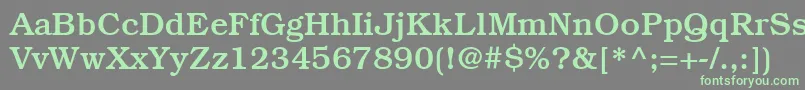 ItcBookmanLtMedium-fontti – vihreät fontit harmaalla taustalla