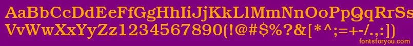 ItcBookmanLtMedium Font – Orange Fonts on Purple Background