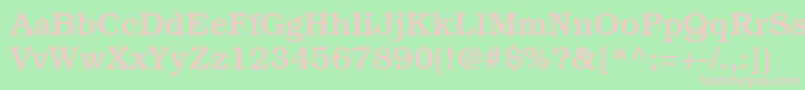 フォントItcBookmanLtMedium – 緑の背景にピンクのフォント