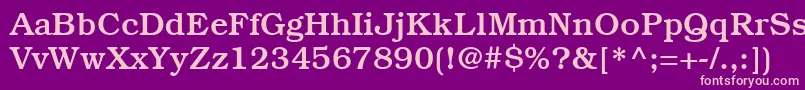 ItcBookmanLtMedium Font – Pink Fonts on Purple Background