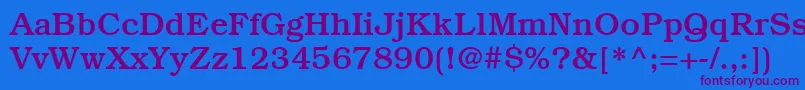 ItcBookmanLtMedium Font – Purple Fonts on Blue Background