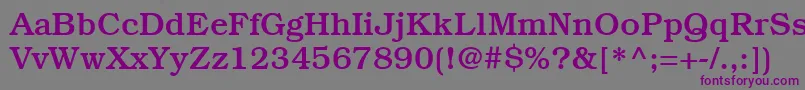 ItcBookmanLtMedium Font – Purple Fonts on Gray Background